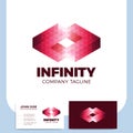 Infinity symbol logo design infinity logo template infinity media logo Royalty Free Stock Photo
