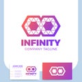 Infinity symbol logo design infinity logo template infinity media logo Royalty Free Stock Photo
