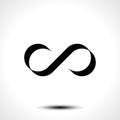 Infinity symbol or logo design isolated on white background Royalty Free Stock Photo