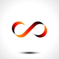 Infinity symbol or logo design isolated on white background Royalty Free Stock Photo