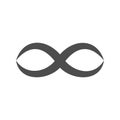 Infinity symbol loop. Figure 8 icon, eternity logo sign in original design, forever eternity knot, number 8 inverted in Royalty Free Stock Photo