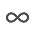 Infinity symbol loop. Figure 8 icon, eternity logo sign in original design, forever eternity knot, number 8 inverted in Royalty Free Stock Photo