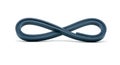 Infinity symbol made of dark blue and green material isolated on white Royalty Free Stock Photo