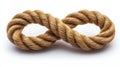 Infinity Symbol Made of Rope Generative AI Royalty Free Stock Photo