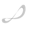 Infinity symbol of multiple thin black lines. Concept of infinite, limitless and endless. Simple flat vector design
