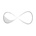 Infinity symbol of multiple thin black lines. Concept of infinite, limitless and endless. Simple flat vector design Royalty Free Stock Photo