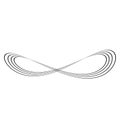 Infinity symbol of multiple thin black lines. Concept of infinite, limitless and endless. Simple flat vector design Royalty Free Stock Photo