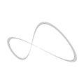 Infinity symbol of multiple thin black lines. Concept of infinite, limitless and endless. Simple flat vector design