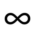 Infinity Symbol Outline Simple Illustration on White Background Royalty Free Stock Photo