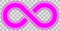 Infinity symbol purple - outlined with discontinuation and trans