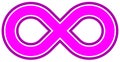 Infinity symbol purple - outlined - isolated - vector