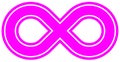 Infinity symbol purple - outlined - isolated - vector