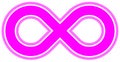 Infinity symbol purple - outlined - isolated - vector