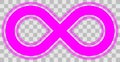 Infinity symbol purple - outlined with transparency eps 10 - iso