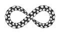 Infinity symbol ribbon plait vector illustration Royalty Free Stock Photo