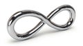Infinity symbol on a white background. Generative AI Royalty Free Stock Photo