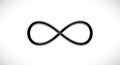 Infinity Symbol on White Background Royalty Free Stock Photo
