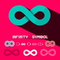 Infinity Symbols Set Retro Illustration Royalty Free Stock Photo