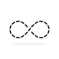 infinity thin dotted line icon like lifetime