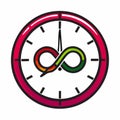 Infinity Time Clock Concept Illustration Royalty Free Stock Photo
