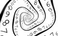 Infinity time spiral clock