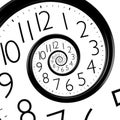 Infinity time spiral clock Royalty Free Stock Photo