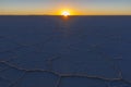 Uyuni Salt Flat at Sunset, Bolivia