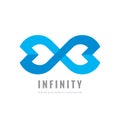 Infinity - vector logo template concept illustration. Abstract shape creative sign. Design element Royalty Free Stock Photo