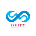 Infinity - vector logo template concept illustration. Abstract shape creative sign. Design element Royalty Free Stock Photo