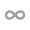 Infinity symbol loop. Figure 8 icon, eternity logo sign in original design, forever eternity knot, number 8 inverted in Royalty Free Stock Photo