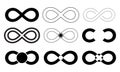 Infinity Vector Symbol Shape Collection. Royalty Free Stock Photo