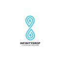 Infinity water drop icon vector illustration design