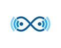 Infinity Wifi Icon Logo Design Element Royalty Free Stock Photo