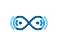 Infinity Wifi Icon Logo Design Element