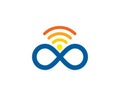 Infinity Wifi Icon Logo Design Element Royalty Free Stock Photo