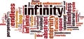 Infinity word cloud Royalty Free Stock Photo