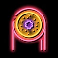 inflamed bronchus neon glow icon illustration