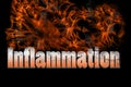 Inflammation 3D illustration fire text