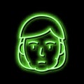 inflammation of submandibular lymph nodes neon glow icon illustration