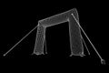 Inflat entrance arch wireframe Royalty Free Stock Photo