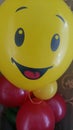 Inflatable ball with smiling smiley