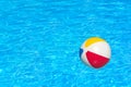 Inflatable ball in swimming pool