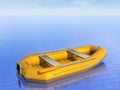 Inflatable boat - 3D render