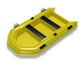 Inflatable boat 3d rendering Royalty Free Stock Photo