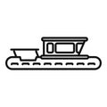 Inflatable boat icon outline vector. Sea lifeboat Royalty Free Stock Photo