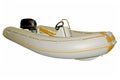 Inflatable boat with motor