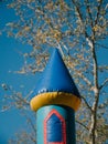 Detail of inflatable castle for children Royalty Free Stock Photo