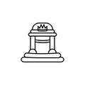 inflatable castle line icon on white background