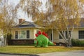 Inflatable dinosaur christmas decoration and fall color