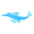 Inflatable dolphin icon, cartoon style